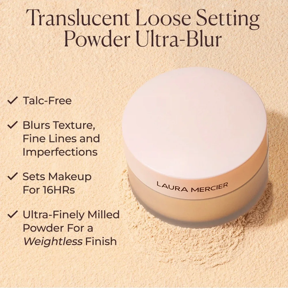 Laura Mercier Divinely Flawless Translucent Loose Setting Powder & Puff …